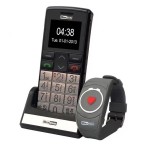Mobiltelefon készülék Maxcom MM715BB idősgondozó mobiltelefon SOS karpereccel, extra nagy gombokkal (magyar nyelvű menüvel) 